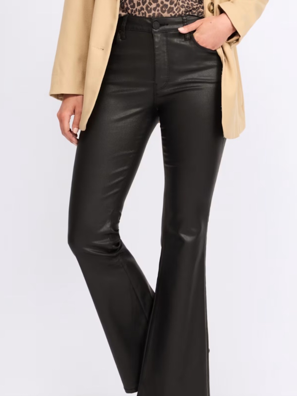Kut from the Kloth Coated Ana High Rise Fab Ab Flare